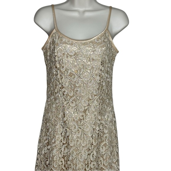 Aspeed Women’s Juniors Formal Elegant Cream Lace Dress With Shawl Size 3/4 - Picture 3 of 14